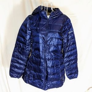 Alpine Swiss Light Down Jacket Size Small Navy